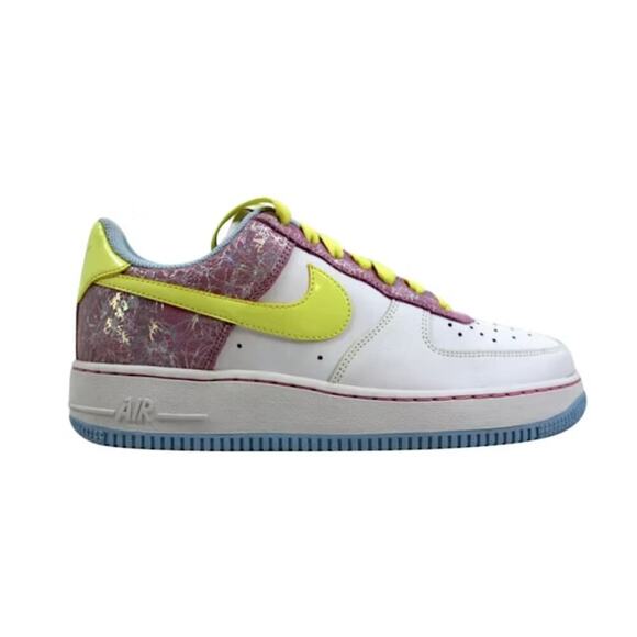 NEW Nike Air Force 1 GS Sneakers Shoes 314219-171 Lace Up Lemon Chiffon Kids 6Y
